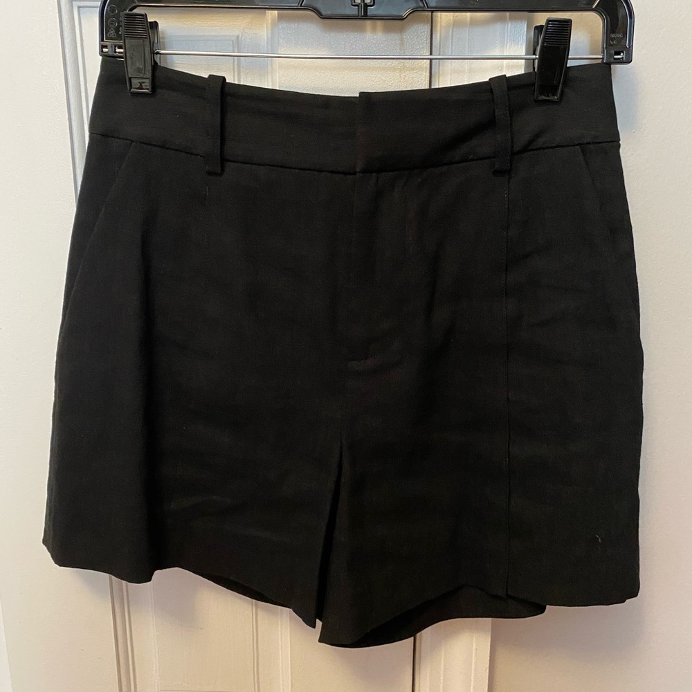 Alice + Olivia high waisted black shorts